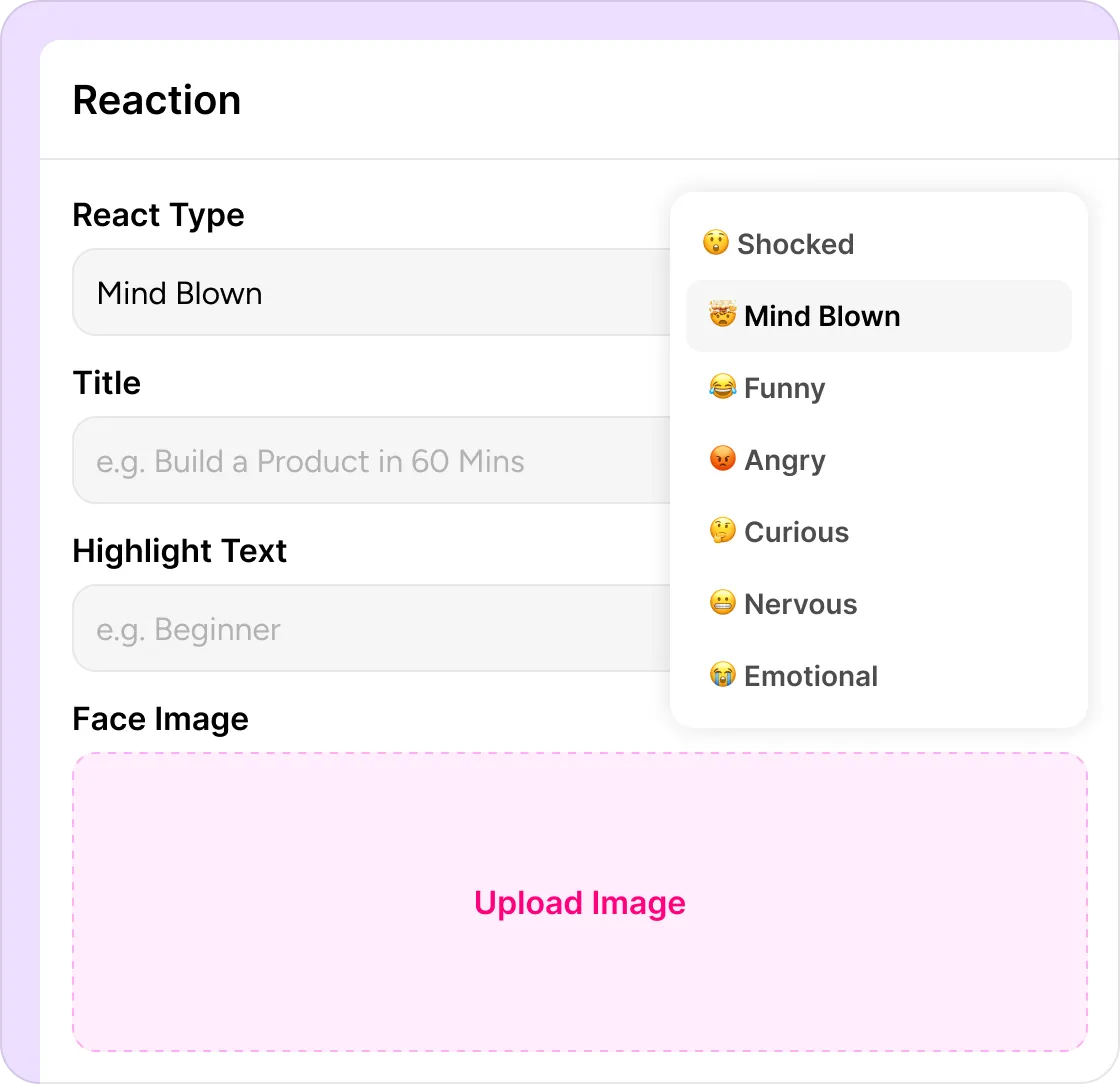 Tutorial thumbnail form preview