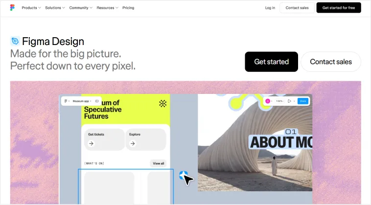 Figma Design homepage used by design teams to create custom carousel slides manually
