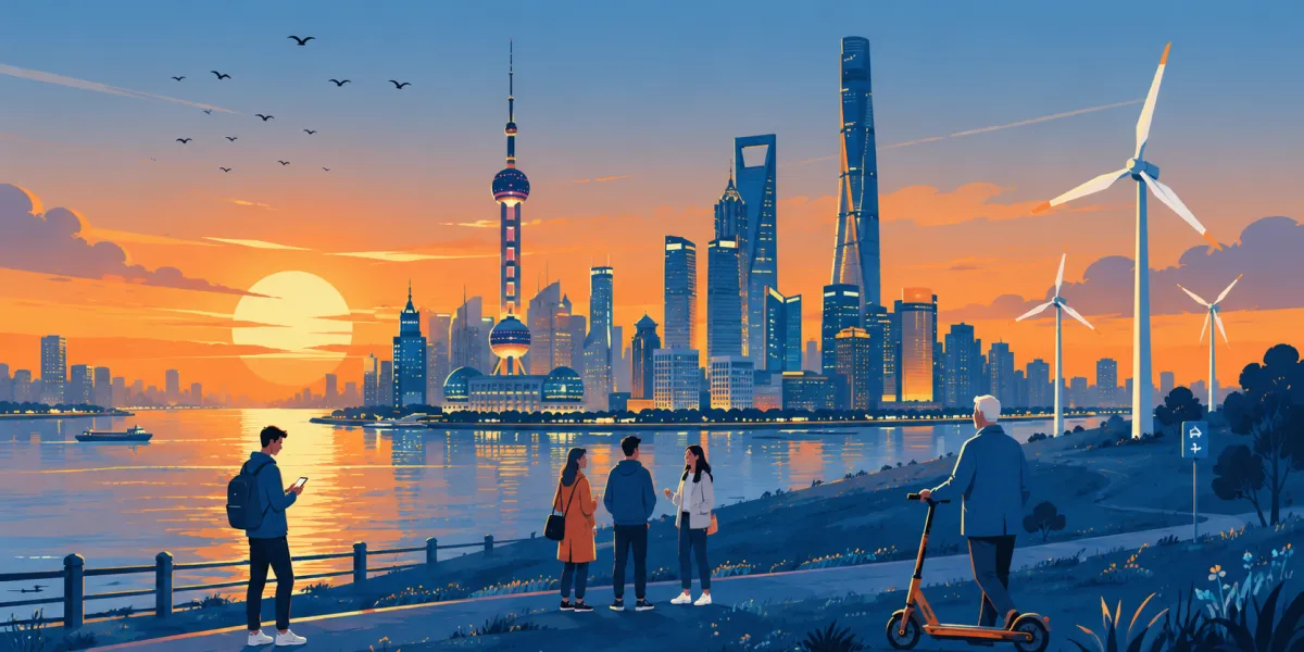 Illustration of creators comparing the best AI carousel generator tools of 2026 on a waterfront city skyline
