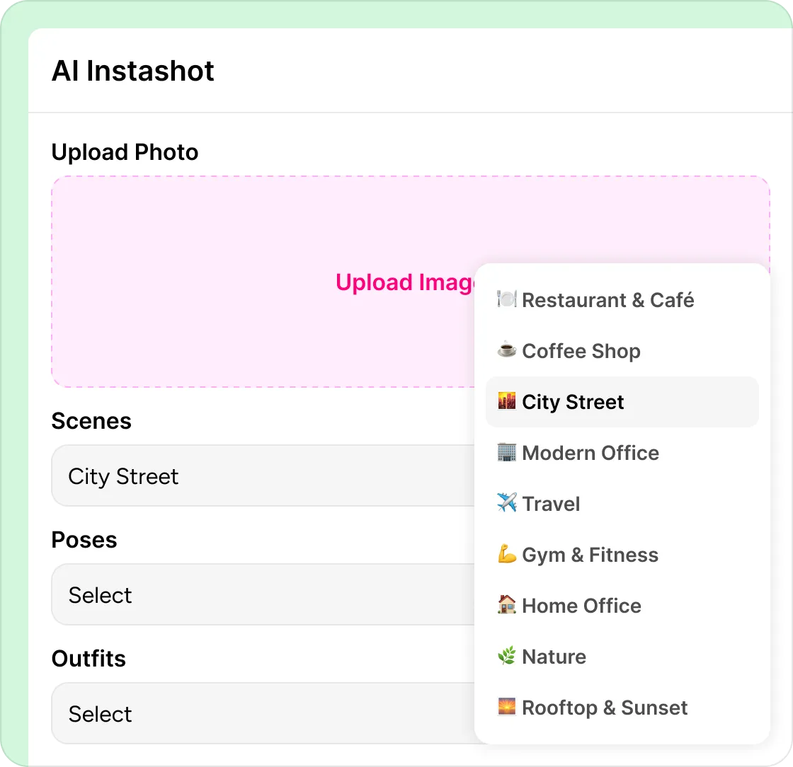 AI Instashot form preview