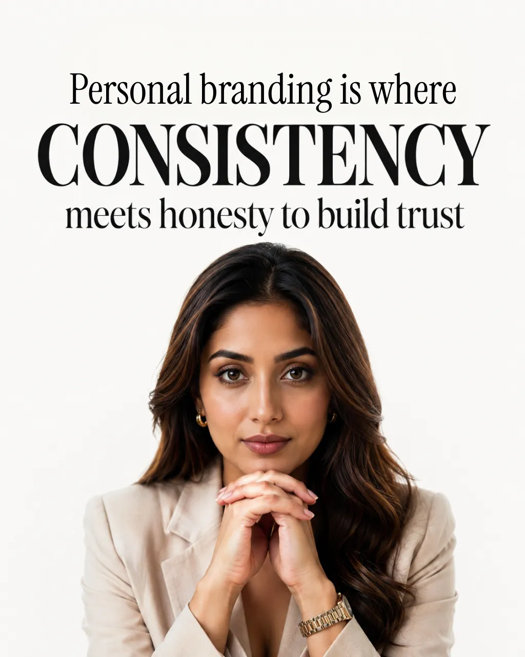 Social post: Personal branding is where consistency meets honesty to build trust