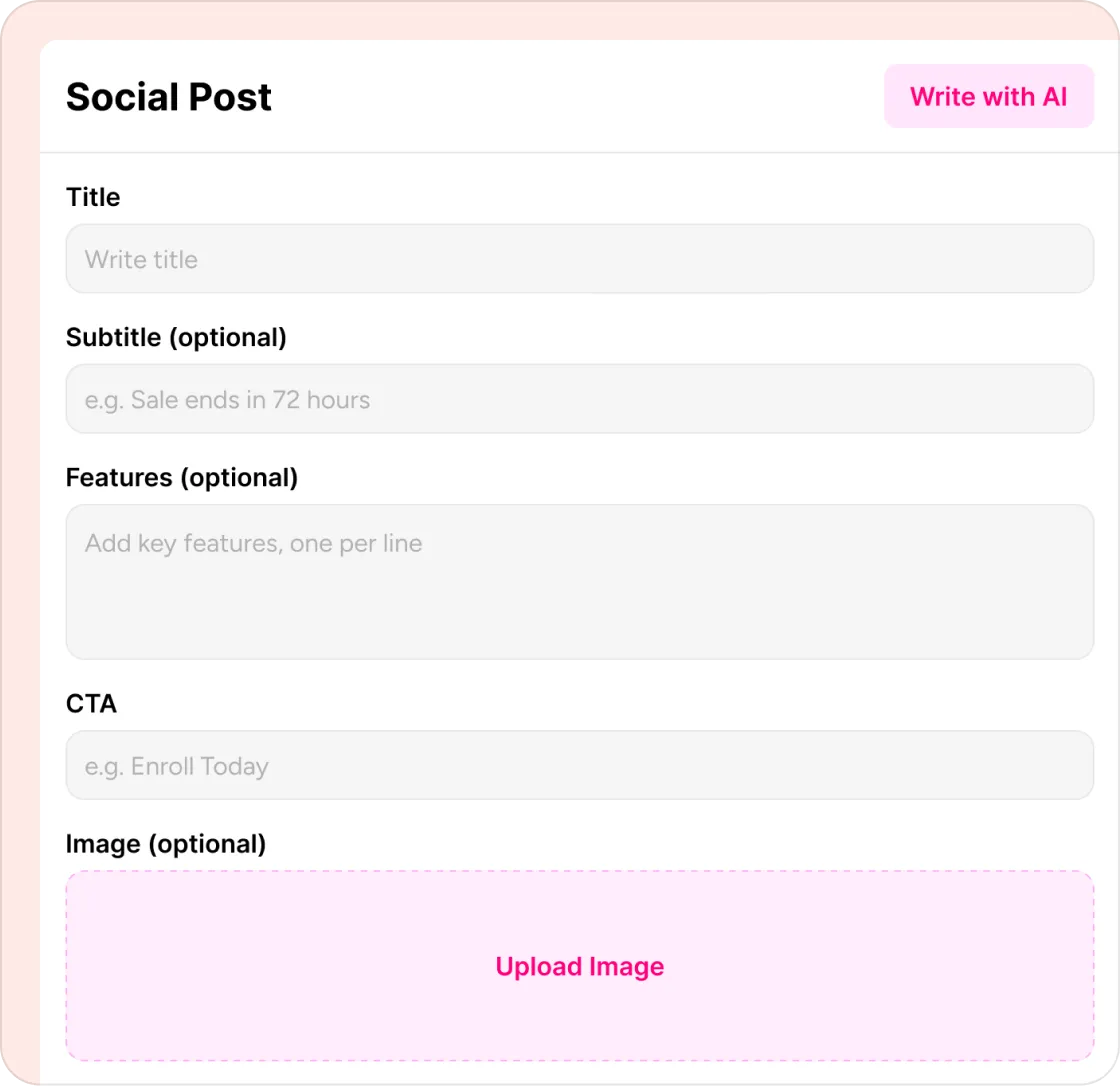 Social post builder